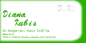 diana kubis business card